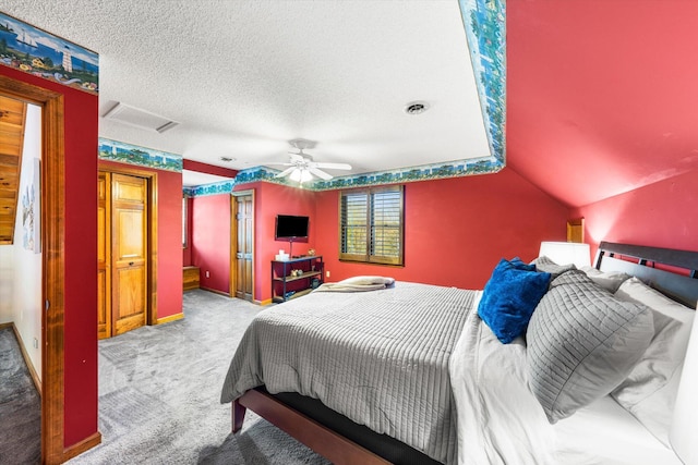131 Corntassel Shrs, Vonore, TN 37885 - bedroom featuring visible vents, attic access, carpet, and a textured ceiling