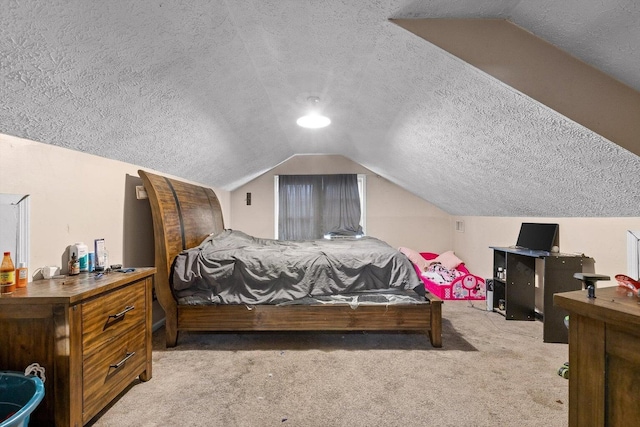 608 Parkview Dr, Chattanooga, TN 37411 - carpeted bedroom with a textured ceiling and vaulted ceiling