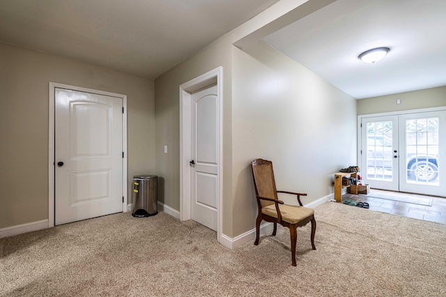 2734 Kensington Park Trl NW, Cleveland, TN 37312 - sitting room with french doors, baseboards, and carpet floors
