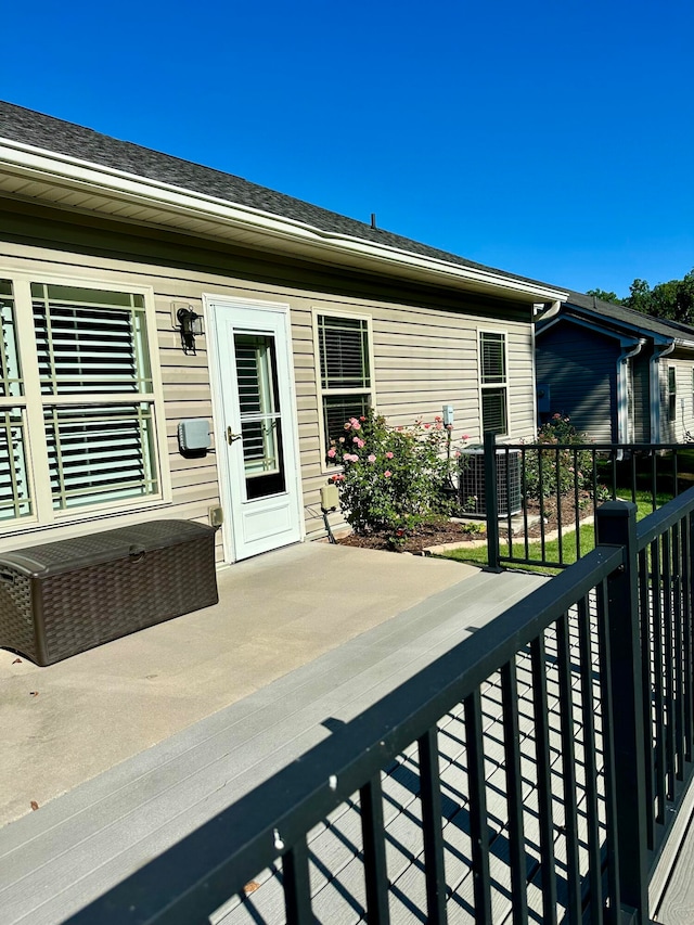 exterior space featuring central AC unit