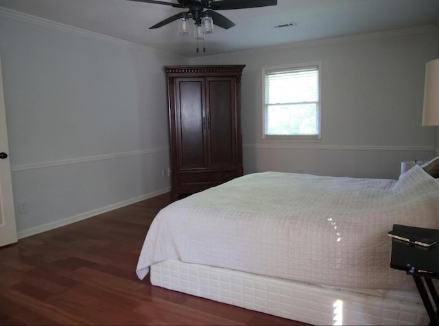 3611 Sourwood Trl NW, Cleveland, TN 37312 - bedroom featuring wood finished floors, ornamental molding, and a ceiling fan