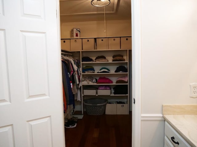 3611 Sourwood Trl NW, Cleveland, TN 37312 - walk in closet with wood finished floors and attic access
