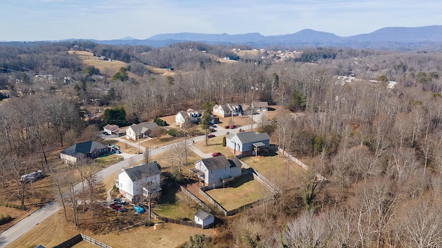 123 Carson Pl, Clinton, TN 37716 - aerial view of property's location featuring a mountainous background and a forest