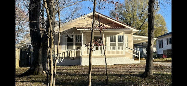 view of bungalow