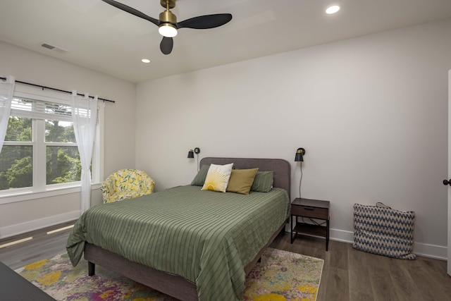 1282 No Pone Rd NW, Georgetown, TN 37336 - bedroom with wood finished floors, recessed lighting, and ceiling fan