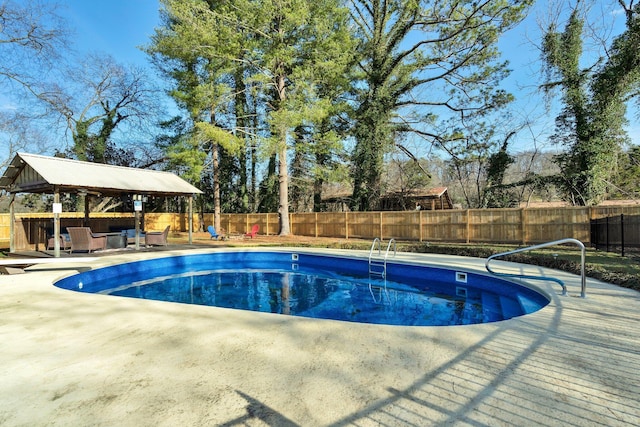 view of pool featuring a gazebo