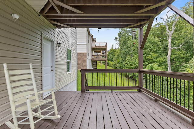 view of wooden terrace