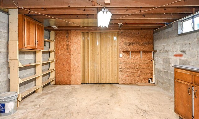 view of basement