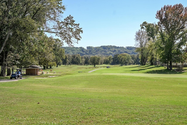 view of home's community featuring a lawn