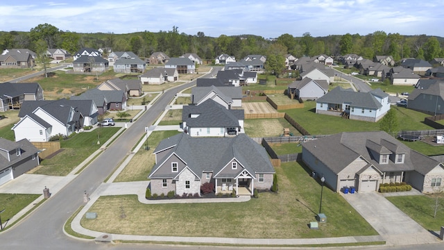 bird's eye view featuring a residential view
