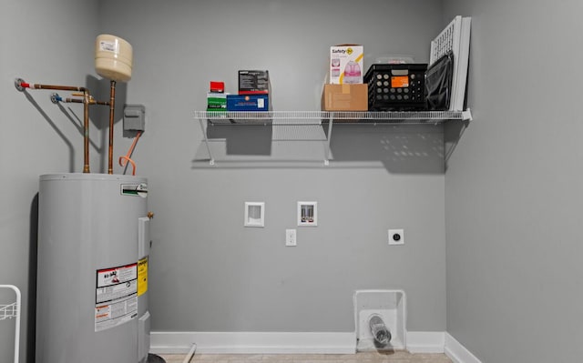 264 Courtland Crest Dr SW, Cleveland, TN 37311 - washroom featuring hookup for a washing machine, electric water heater, and electric dryer hookup