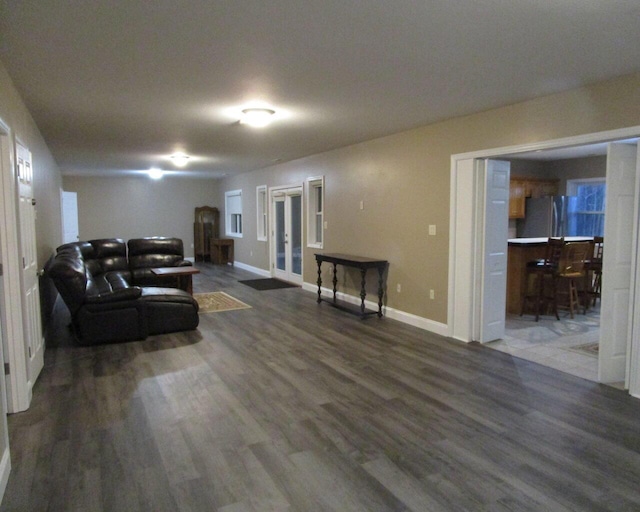 living room featuring hardwood / wood-style floors