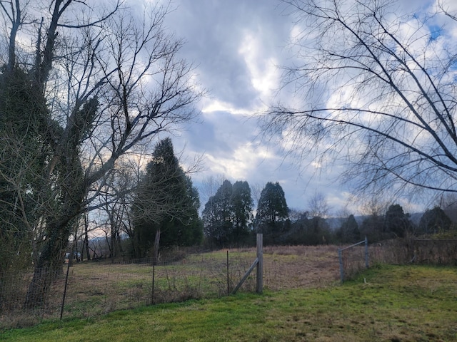 view of yard featuring a rural view