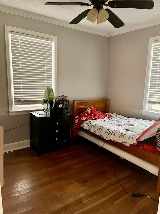 9 Edwards Ter, Chattanooga, TN 37412 - bedroom featuring dark wood finished floors, crown molding, and ceiling fan