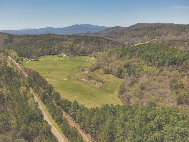 626 Brush Creek Rd, Copperhill, TN 37317 - drone / aerial view with a mountain view and a wooded view