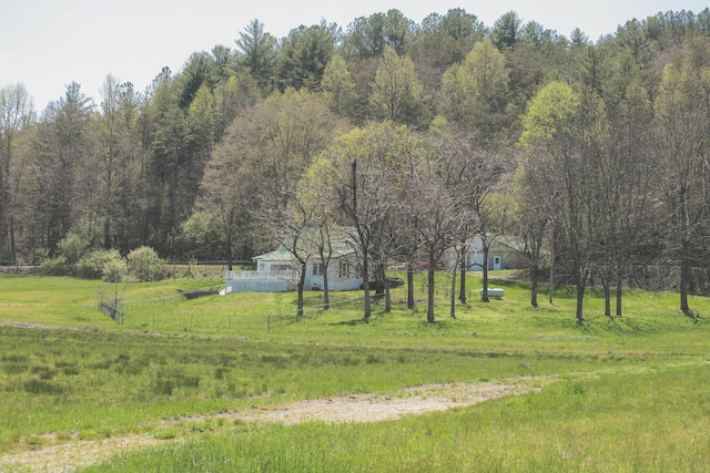 626 Brush Creek Rd, Copperhill, TN 37317 - view of yard featuring a forest view, fence, and a rural view
