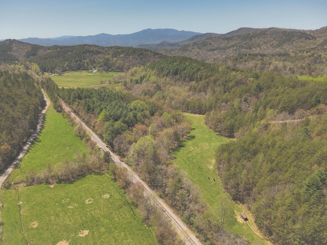 626 Brush Creek Rd, Copperhill, TN 37317 - birds eye view of property with a mountain view and a wooded view