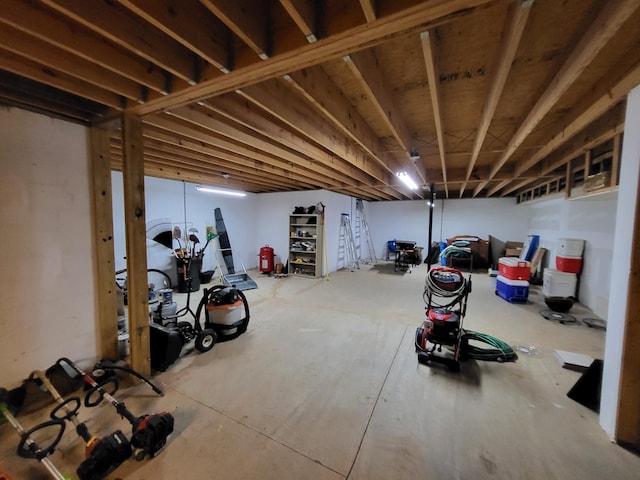 view of basement