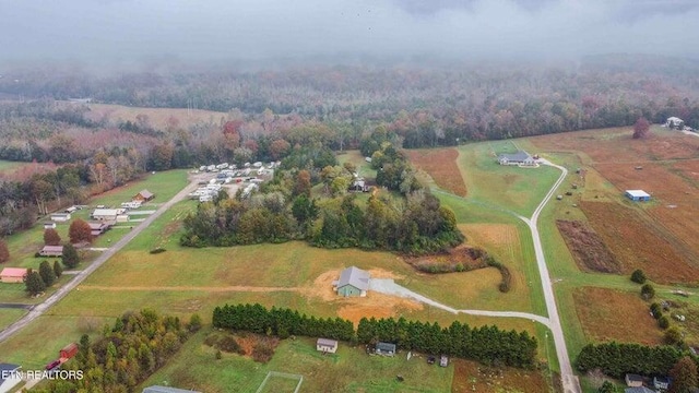 bird's eye view featuring a rural view