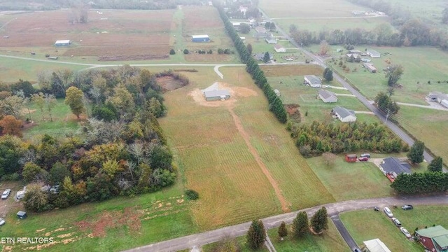 aerial view featuring a rural view