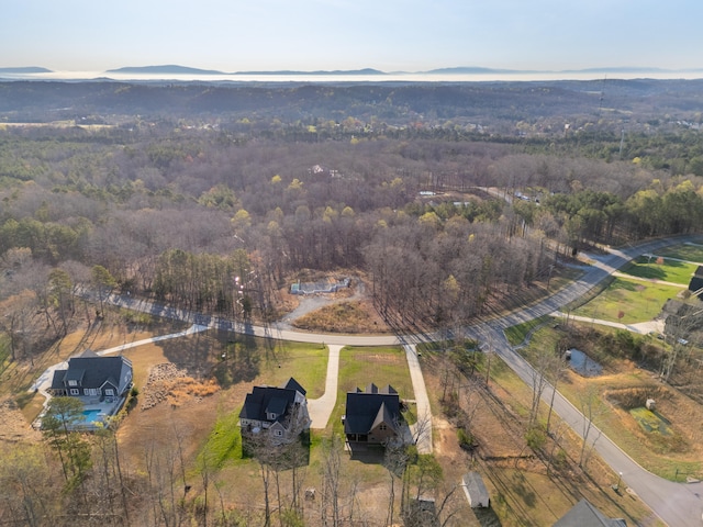 aerial view featuring a mountain view