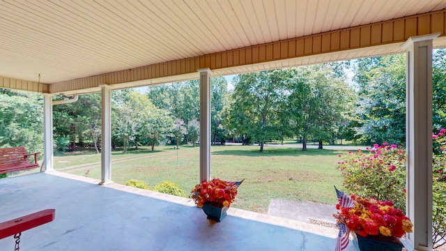 view of patio with covered porch