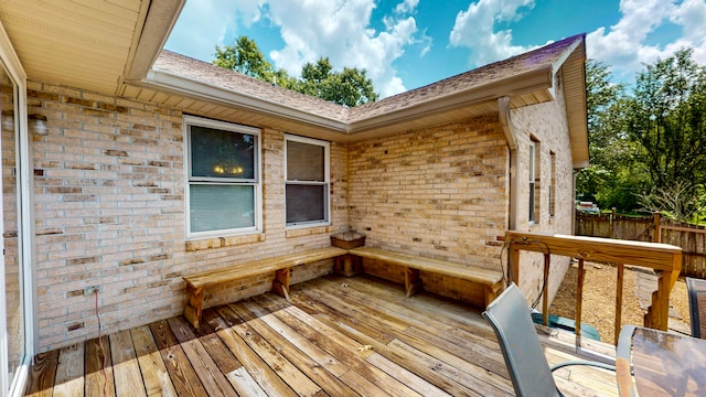 view of wooden deck