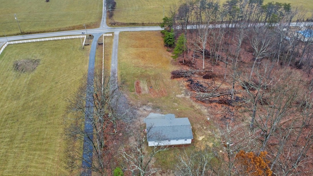 aerial view featuring a rural view