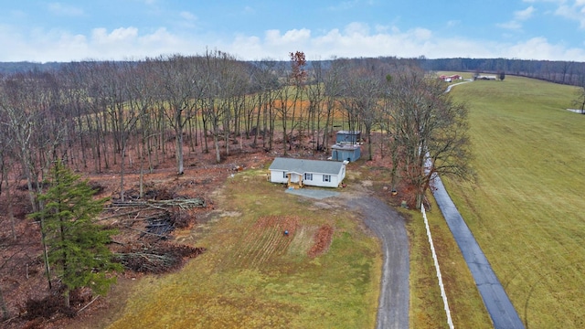 bird's eye view featuring a rural view