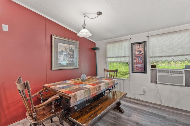 1426 Nebo Rd, Ten Mile, TN 37880 - dining space with wood finished floors, ornamental molding, and cooling unit