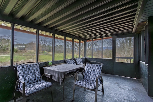 sunroom featuring a healthy amount of sunlight