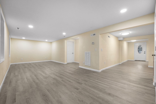 empty room featuring light hardwood / wood-style floors