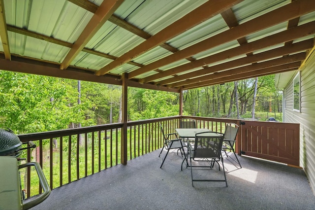 exterior space featuring outdoor dining space