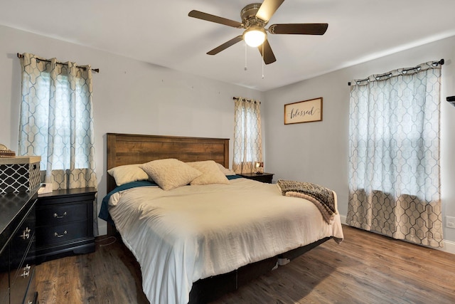 1042 Mccann Dr SE, Cleveland, TN 37311 - bedroom with dark wood-type flooring and ceiling fan