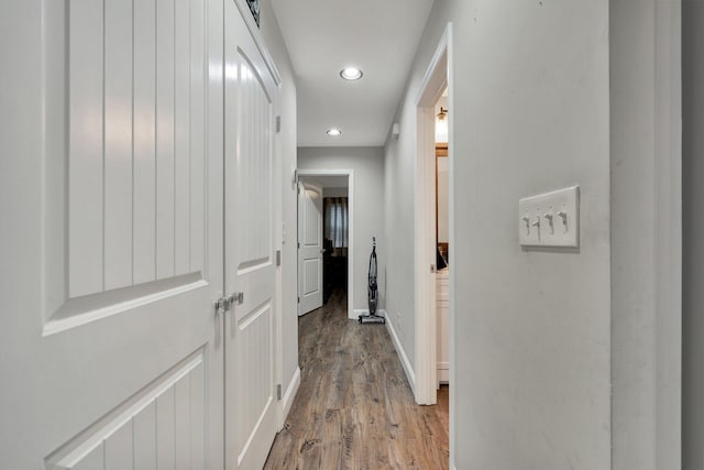 1042 Mccann Dr SE, Cleveland, TN 37311 - hallway featuring baseboards, light wood-type flooring, and recessed lighting