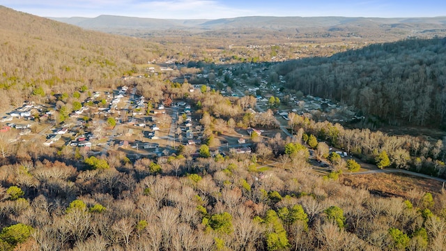 aerial view featuring a mountain view