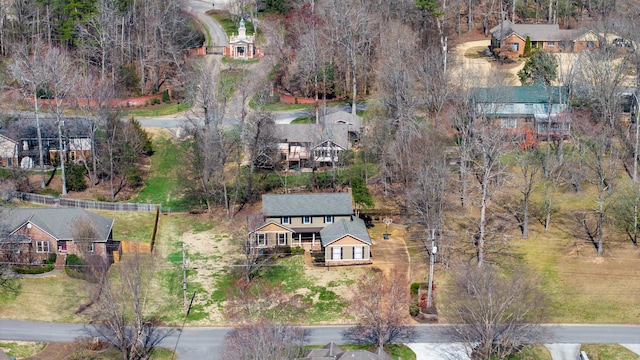 aerial view with a residential view