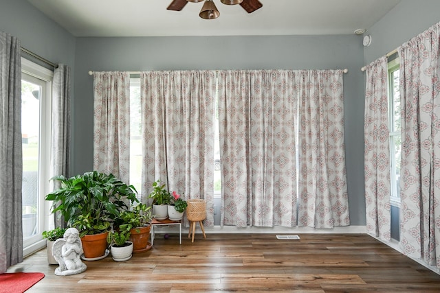 4901 Cindy Cir NW, Cleveland, TN 37312 - empty room featuring healthy amount of natural light, wood finished floors, and ceiling fan