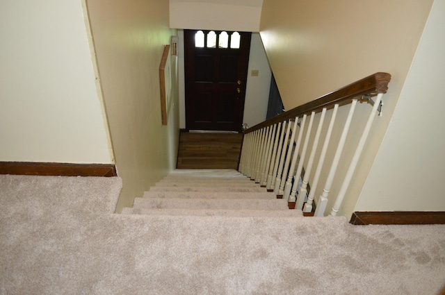 4901 Cindy Cir NW, Cleveland, TN 37312 - stairs with carpet flooring and baseboards