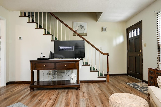 4901 Cindy Cir NW, Cleveland, TN 37312 - foyer featuring stairway and wood finished floors