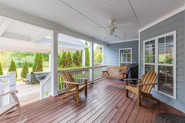 2036 Hickory Valley Rd, Chattanooga, TN 37421 - sunroom with a ceiling fan