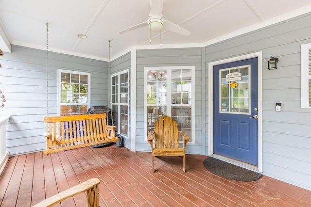 2036 Hickory Valley Rd, Chattanooga, TN 37421 - sunroom / solarium featuring ceiling fan