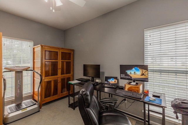 2036 Hickory Valley Rd, Chattanooga, TN 37421 - carpeted office space with a ceiling fan