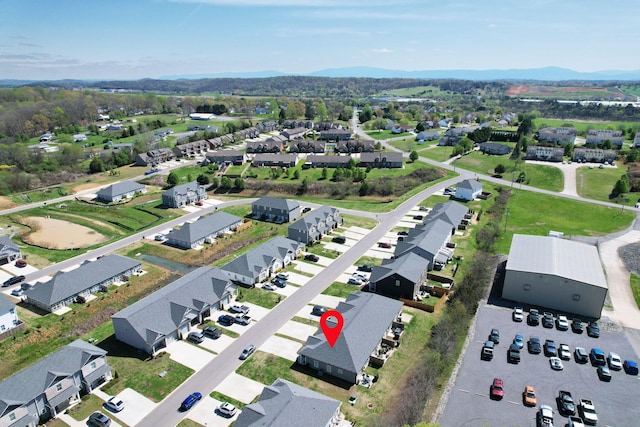 aerial view featuring a residential view