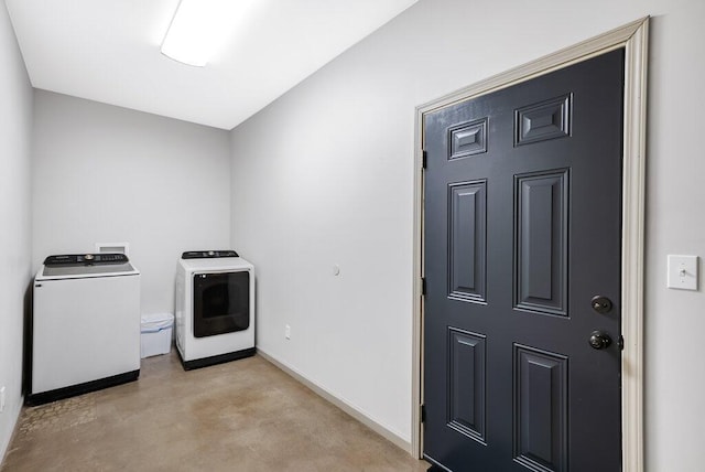 1295 Ideal Valley Rd, Spring City, TN 37381 - washroom featuring separate washer and dryer and baseboards