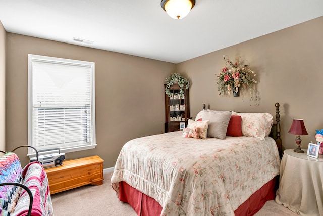 bedroom with carpet floors