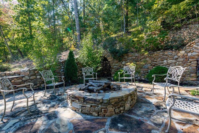 436 Oak Hills Drive Lots 4.5 & 6, Spring City, TN 37381 - view of patio / terrace featuring a fire pit