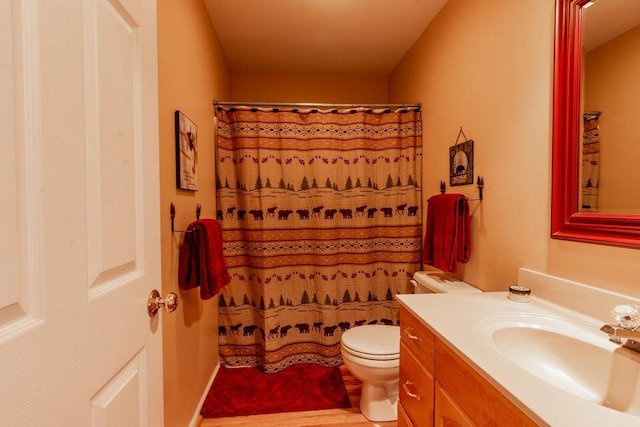 436 Oak Hills Drive Lots 4.5 & 6, Spring City, TN 37381 - full bath featuring vanity, toilet, a shower with curtain, and wood finished floors
