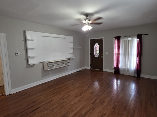 3817 Kirkland Ave, Chattanooga, TN 37410 - entryway featuring a ceiling fan and wood finished floors