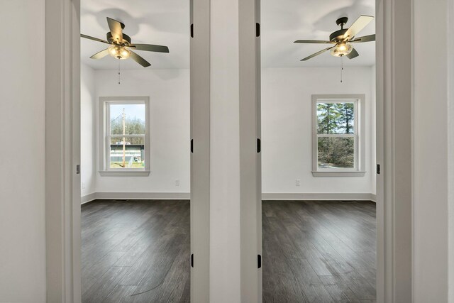 164 Mcnabb Dr, Cleveland, TN 37312 - spare room with a wealth of natural light, baseboards, and dark wood finished floors